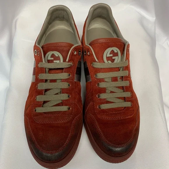 Gucci | Shoes | Gucci Sneakers Size 39 9 Us Burgundy | Poshmark display picture 2